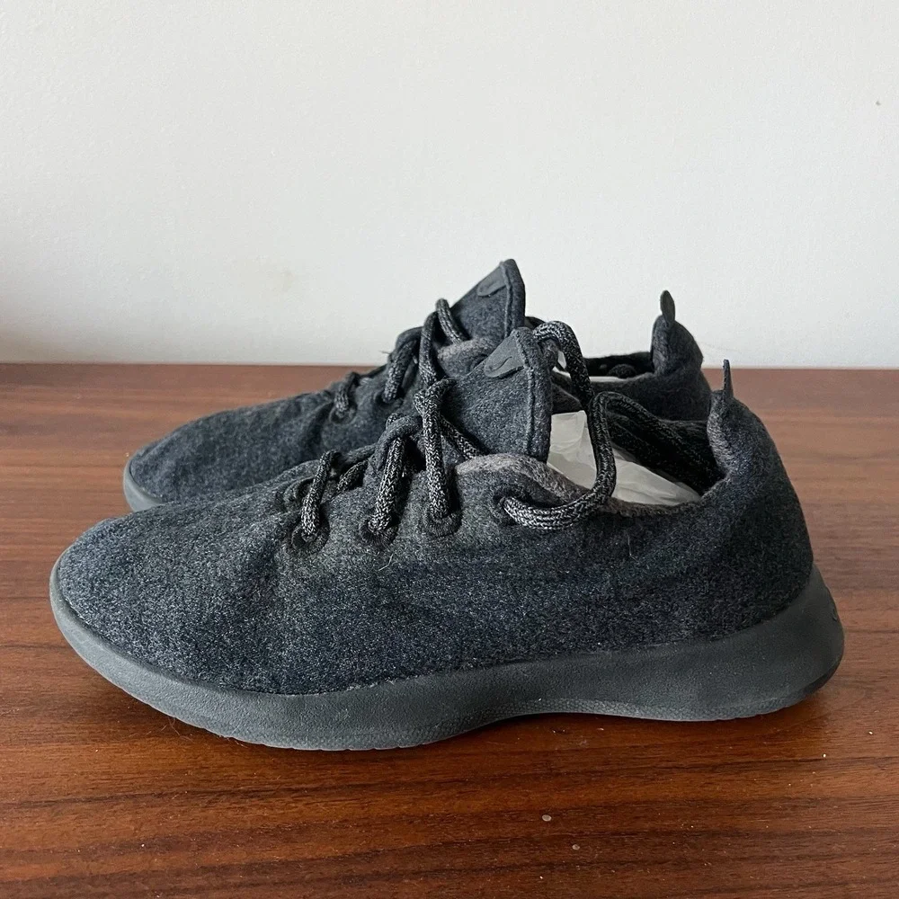 Allbirds Wool Runners Black Men's US 9 Merino Wool Sneakers WRW9 - Picture 4 of 7